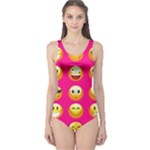 Emoji Pink One Piece Swimsuit