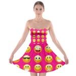 Emoji Pink Strapless Bra Top Dress