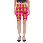 Emoji Pink Yoga Cropped Leggings