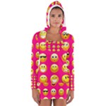 Emoji Pink Women s Long Sleeve Hooded T-shirt