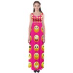 Emoji Pink Empire Waist Maxi Dress