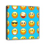 Emoji Blue Mini Canvas 6  x 6  (Stretched)