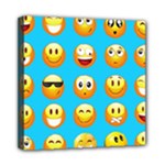 Emoji Blue Mini Canvas 8  x 8  (Stretched)