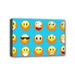 Emoji Blue Mini Canvas 6  x 4  (Stretched)