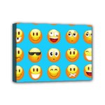 Emoji Blue Mini Canvas 7  x 5  (Stretched)