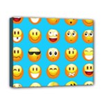 Emoji Blue Canvas 10  x 8  (Stretched)