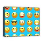 Emoji Blue Canvas 14  x 11  (Stretched)