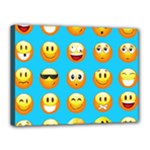 Emoji Blue Canvas 16  x 12  (Stretched)