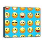 Emoji Blue Deluxe Canvas 20  x 16  (Stretched)