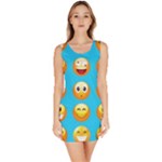 Emoji Blue Bodycon Dress