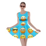 Emoji Blue Skater Dress