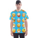 Emoji Blue Men s Sport Mesh Tee