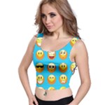 Emoji Blue Crop Top