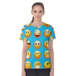 Emoji Blue Women s Cotton Tee