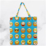 Emoji Blue Grocery Tote Bag