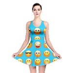 Emoji Blue Reversible Skater Dress