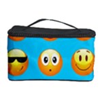 Emoji Blue Cosmetic Storage Case