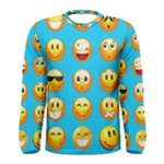 Emoji Blue Men s Long Sleeve Tee