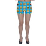 Emoji Blue Skinny Shorts