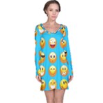 Emoji Blue Long Sleeve Nightdress