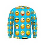 Emoji Blue Kids  Sweatshirt