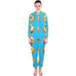 Emoji Blue Hooded Jumpsuit (Ladies)