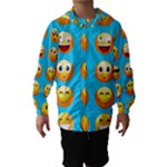 Emoji Blue Hooded Wind Breaker (Kids)