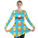 Emoji Blue Long Sleeve Tunic 