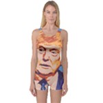 orange donald trump One Piece Boyleg Swimsuit