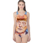 orange donald trump One Piece Swimsuit