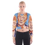 orange donald trump Women s Cropped Sweatshirt