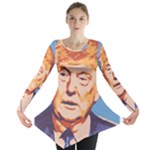 orange donald trump Long Sleeve Tunic 