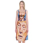 orange donald trump Midi Sleeveless Dress