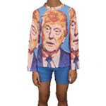 orange donald trump Kid s Long Sleeve Swimwear