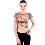 orange donald trump Crew Neck Crop Top