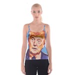 orange donald trump Spaghetti Strap Top