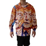 orange donald trump Hooded Wind Breaker (Kids)