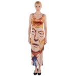 orange donald trump Fitted Maxi Dress