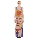 orange donald trump Maxi Thigh Split Dress