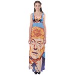 orange donald trump Empire Waist Maxi Dress