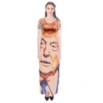 orange donald trump Short Sleeve Maxi Dress