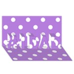 Polka Dots - White on Lavender Violet #1 DAD 3D Greeting Card (8x4)