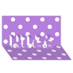 Polka Dots - White on Lavender Violet HUGS 3D Greeting Card (8x4)