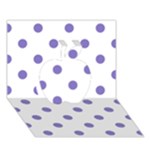 Polka Dots - Ube Violet on White Apple 3D Greeting Card (7x5)