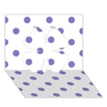 Polka Dots - Ube Violet on White Clover 3D Greeting Card (7x5)