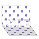 Polka Dots - Ube Violet on White HOPE 3D Greeting Card (7x5)