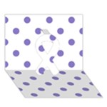 Polka Dots - Ube Violet on White Ribbon 3D Greeting Card (7x5)