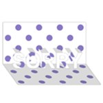 Polka Dots - Ube Violet on White SORRY 3D Greeting Card (8x4)