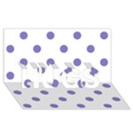 Polka Dots - Ube Violet on White HUGS 3D Greeting Card (8x4)