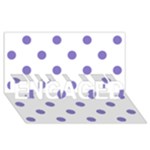 Polka Dots - Ube Violet on White ENGAGED 3D Greeting Card (8x4)